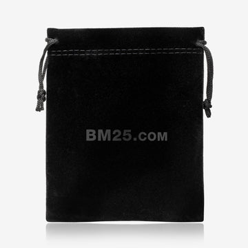 Velvet String Pouch for Jewelry-Black